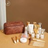 Makeup Bag, Portable Cosmetic Bag, Large Capacity Travel Makeup Case Organizer, Women Toiletry Bag for Girls Traveling With Handle and Divider - 4 of 4