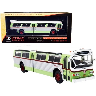 Flxible 53102 Transit Bus #N SEPTA Philadelphia Light Green & Silver w/White Top 1/87 (HO) Diecast Model by Iconic Replicas