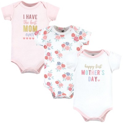 Hudson Baby Infant Girl Cotton Bodysuits, Girl Mothers Day