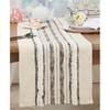 Saro Lifestyle Textured Charm Tufted Stripe Table Runner, 16"x72", Beige - 3 of 3