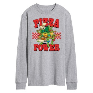 Men's - Teenage Mutant Ninja Turtles - Group Pizza Power Long Sleeve Graphic T-Shirt - 1 of 4