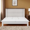 Full Size Murphy Bed Cabinet with Large Storage Drawer, Built-In Charging Station, Fold-Out Design, Solid Wood Frame - 4 of 4