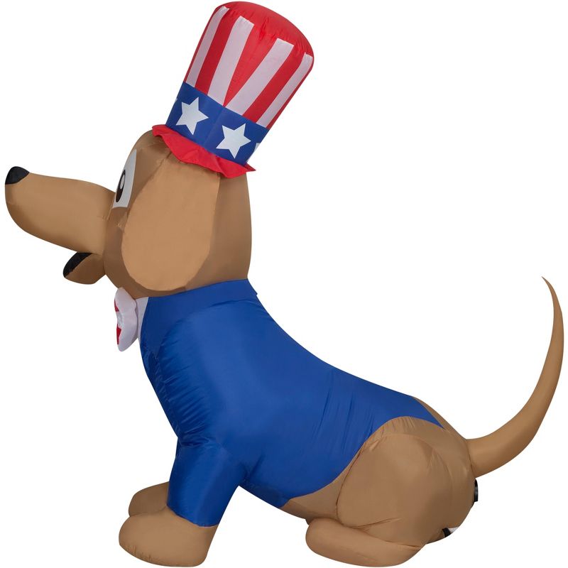Gemmy Airblown Inflatable Patriotic Pooch, 5 ft Tall, Blue, 4 of 6