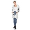 Women's Hooded Open Front High Pile Fleece - White Mark - 2 of 4