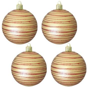 Haute Décor Jingle Bell Christmas Tree Ornament Set 6pc Red