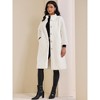 INSPIRE CHIC Women's Fleece Long Button Down Long Sleeve Winter Fuzzy Overcoat - 2 of 4