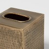 Hammered Metal Tissue Cover Brass - Threshold™