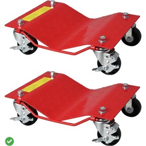 Heavy Duty Car Dollies Set (2/4-Pack, 3000/6000LBS Capacity) Wheel Dolly for Moving Vehicles Trucks  Motorcycles Trailers & Disabled Cars - 1 of 4