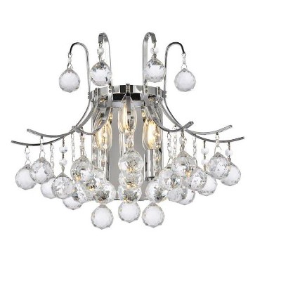 Elegant Lighting Toureg 3 light Chrome Wall Sconce Clear Royal Cut Crystal