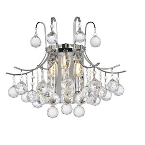 Elegant Lighting Toureg 3 light Chrome Wall Sconce Clear Royal Cut Crystal - 1 of 4