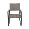 GDFStudio Augusta Outdoor Aluminum and Wicker Dining Chairs with Faux Wood Accents (Set of 2) - 4 of 4