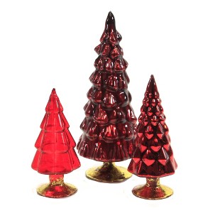 Christmas 7.0" Small Hued Trees Set / 3 Christmas Decorate Decor Mantle Cody Foster  -  Decorative Sculptures - 1 of 3
