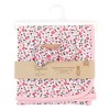 Touched by Nature Baby Girl Organic Cotton Swaddle Blanket and Headband or Cap, Ditsy Floral, One Size - 2 of 4