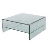 Glass Coffee Table Cocktail Table Center Table Accent Table Sofa Table with Bent Tempered Glass-ModernLuxe - 4 of 4