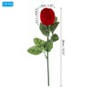 Unique Bargains Rose Shape Romantic Velvet Ring Box Jewelry Storage - 2 of 4