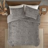 3Pcs Comforter Set, Cozy Solid Bedding Set, Microfiber Bed Comforter - 3 of 4