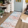 Washable Boho Vintage Area Rug, Low Pile Foldable Non-Slip Non-Shedding Indoor Floor Carpet for Bedroom Home Office - 2 of 4
