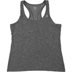 Reebok Womens Marled Jersey Racerback Tank Top, Black, Small - 1 of 1