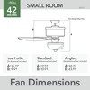 Hunter 42" Builder Lighted Ceiling Fan Snow White Finish - Perfect for Small Rooms with WhisperWind Technology - 2 of 4