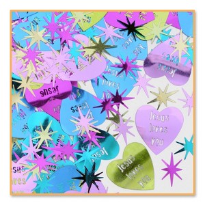 Beistle Jesus Loves You Confetti, 4 bags of .5 oz (4/Pkg) Multicolored - 1 of 1