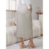 INSPIRE CHIC Womens Maternity Skirt Knitted Straight Skirts Over the Belly Stretch Solid Pregnancy Business Work - 4 of 4
