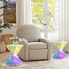 Bekrvio 12.6" Irregular Acrylic Side Table,Modern Farmhouse End Table for Small Spaces, Lightweight Accent Table for Living Room, Bedroom & Patio - 2 of 4