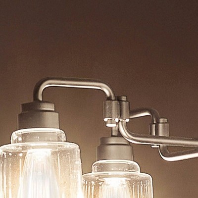 Aivian 30'' Black and Clear Glass 5-Light Chandelier