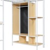 NicBex Twin Size Loft Bed with Desk Metal Bed Frame with Wardrobe, Storage Shelves, Ladder and Full Length Guardrail, No Box Spring Required - 4 of 4
