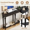 NicBex Retro Narrow Console Table,Long Entryway Table with 4 Drawers & 1 Open Shelf,Foyer Tables for Entryway,Hallway,Living Room - 3 of 4