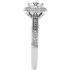 Pompeii3 1 1/10Ct Vintage Diamond Moissanite Halo Engagement Ring White Yellow Rose Gold - 3 of 4