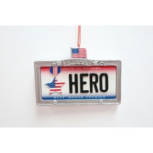 Season's Designs Christmas Tree Hero License Plate Hanging Ornament, Resin 4.0 X 0.5 X 2.75 inches - 1 of 1