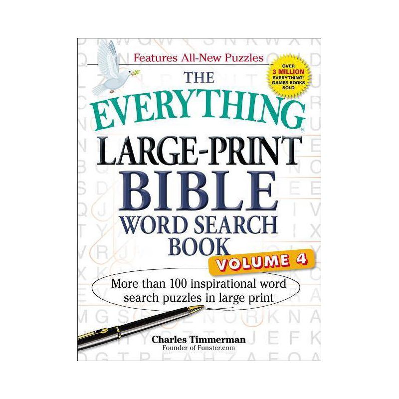 The Everything Large-Print Bible Word Search Book, Volume 4 - (Everything(r)) by  Charles Timmerman (Paperback), 1 of 2