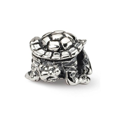 Black Bow Jewelry Sterling Silver Polished Turtle Bead Charm