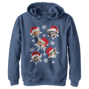 Boy's Lost Gods Merry Catmas Pull Over Hoodie - 1 of 4
