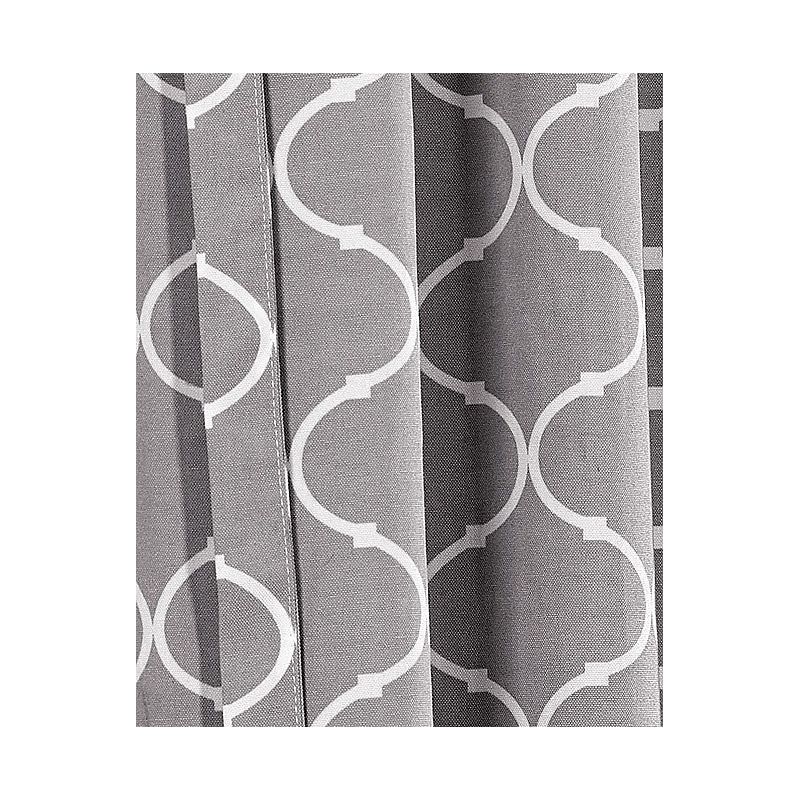 Kate Aurora Gray & White Lattice Clover Ultra Luxurious Single Tie Up Window Curtain Shade - 42 in. W x 63 in. L, 5 of 7