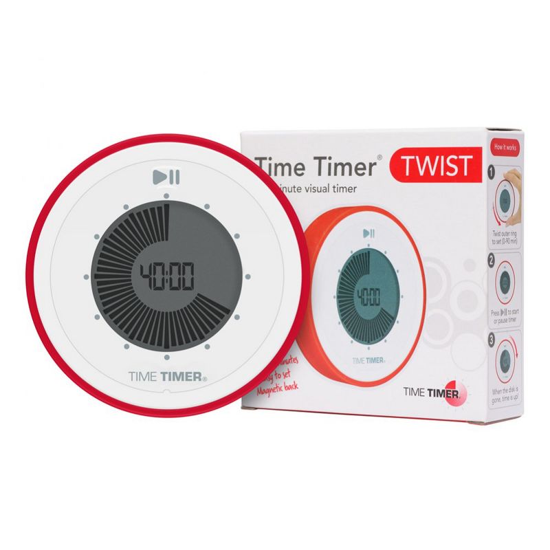 Time Timer TWIST 90 Minute Visual Digital Timer, 1 of 7