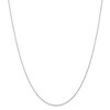 Black Bow Jewelry 0.95mm 10k White Gold Solid Cable Rope Chain Necklace - 3 of 4
