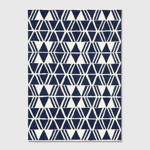 7'x10' Microplush Geo Knitted Area Rug Navy - Project 62™ : Target