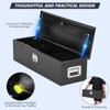 39 Inch Heavy Duty Aluminum Truck Bed Tool Box with Sliding Shelf, Diamond Plate, Side Handle - 4 of 4
