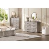 Farmhouse Wooden Dresser with 5 Drawers, Chest of Drawers – Modern Storage Organizer Dresser for Bedroom, Living Room, and Kids’ Room, Gray - 4 of 4