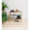 Yamazaki Home - Expandable Shoe Rack (18" H) - Steel - Forest Green - 4 of 4