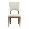Treasure Trove Accents Set of 2 Wellington Dining Chair Brown: Cushioned, Linen Upholstery, Rubberwood Frame - 3 of 4