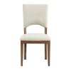 Treasure Trove Accents Set of 2 Wellington Dining Chair Brown: Cushioned, Linen Upholstery, Rubberwood Frame - image 3 of 4