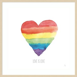 Amanti Art Rainbow II Love by Sarah Adams Wood Framed Wall Art Print - 1 of 4