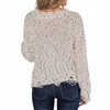 Women's Distressed Confetti Sweater - POL - 2 of 4