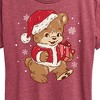 Women's - Instant Message - Santa Teddy Bear Christmas Short Sleeve Graphic T-Shirt - 2 of 4