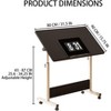 Nasitip Adjustable Height Standing Desk with Wheels - 34.6" Mobile Sit Stand Workstation for Home Office - 2 of 4