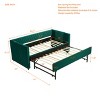 GDFStudio Milton Modern Wood and Velvet Twin Size Daybed - 4 of 4