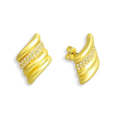 EVRY JEWELS WATERPROOF Gold or Silver Plated Old Hollywood Earrings