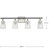 Progress Lighting Cassell 4-Light Vanity Fixture, Brushed Nickel/Matte Black, Clear Glass Shades: Tailored details for Luxe Industrial and - 2 of 4